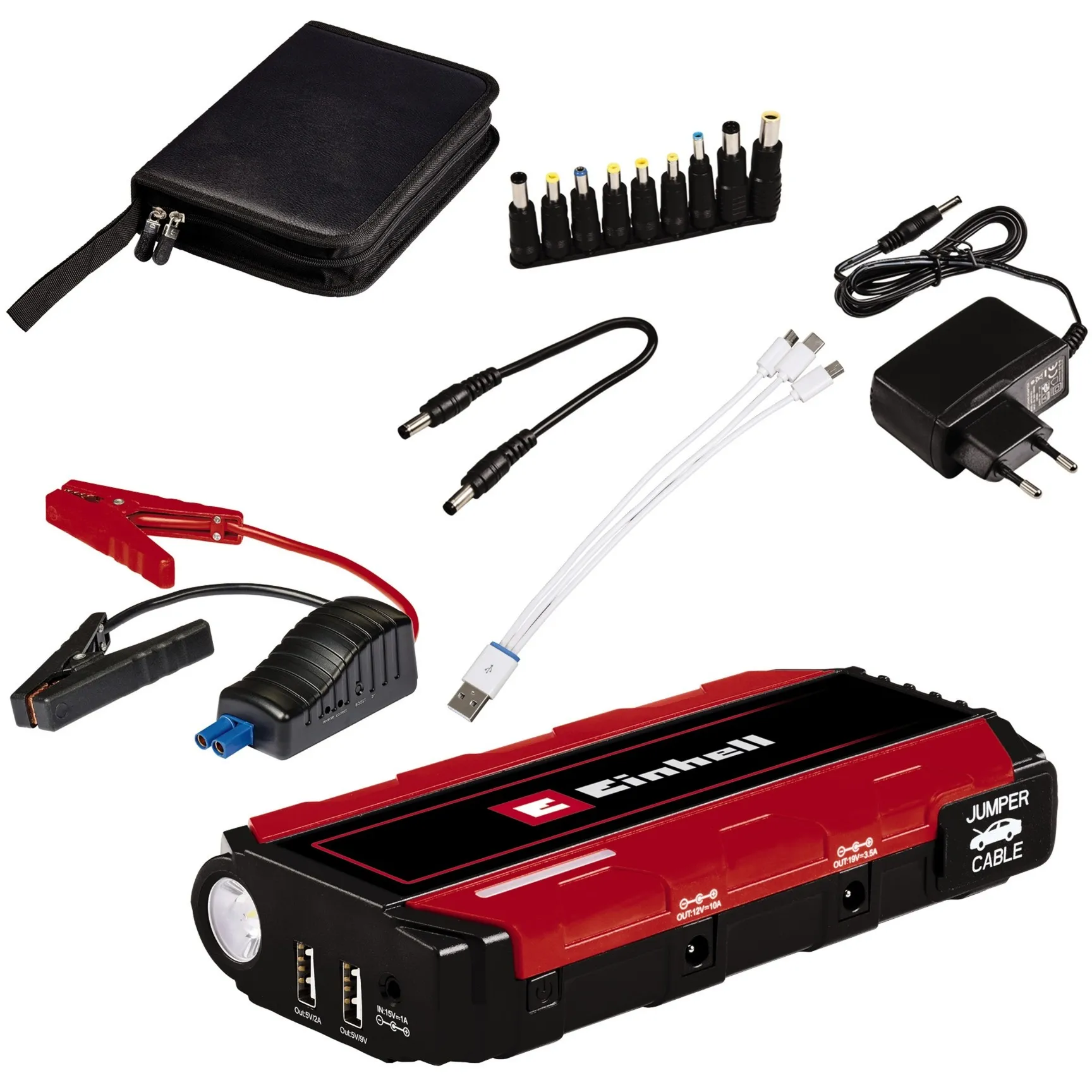 CE-JS 12 Polimeri di litio (LiPo) 11000 mAh Nero, Rosso, Powerbank - immagine 1