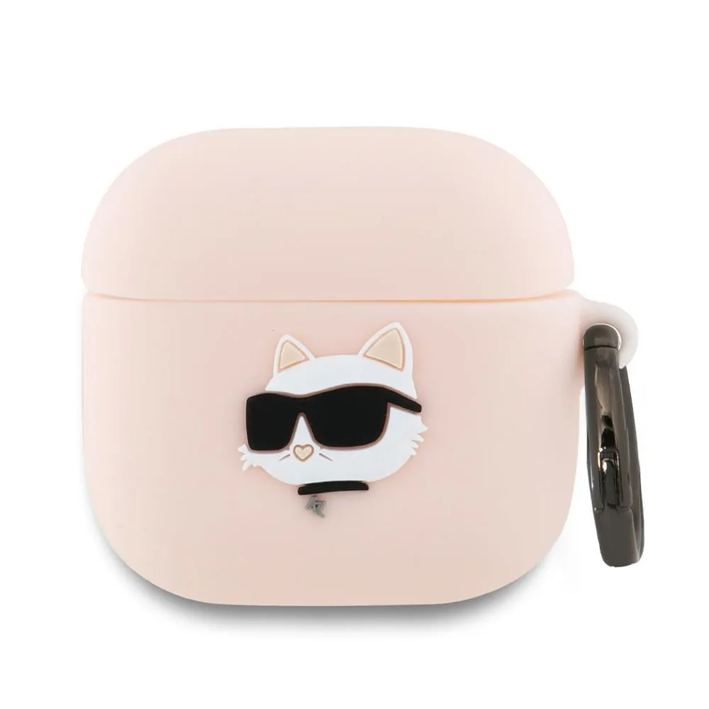 Custodia Karl Lagerfeld 3D Choupette's Head per Apple AirPods 4, Rosa - immagine 1