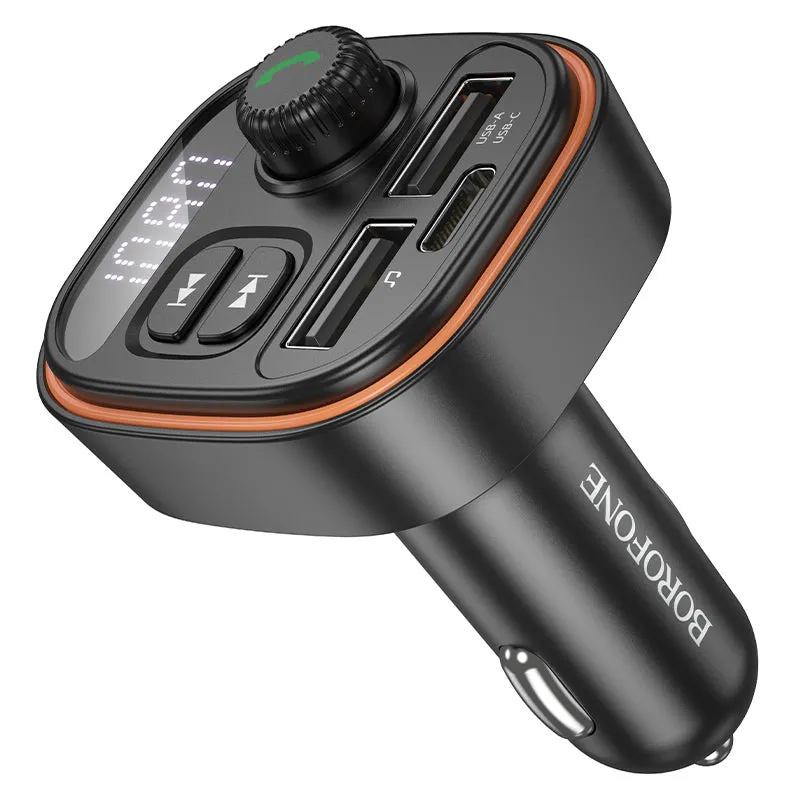 Modulatore FM Bluetooth Borofone BC59 Heroic, 2 x USB-A - 1 x USB-C - immagine 1