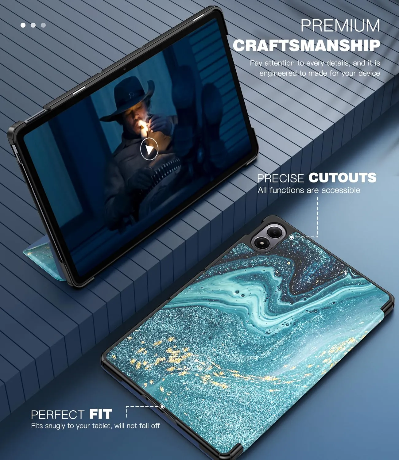 TiMOVO Cover per Xiaomi Redmi Pad 2 Pro / POCO Pad M1 12,1" 2025, Doratura - immagine 3