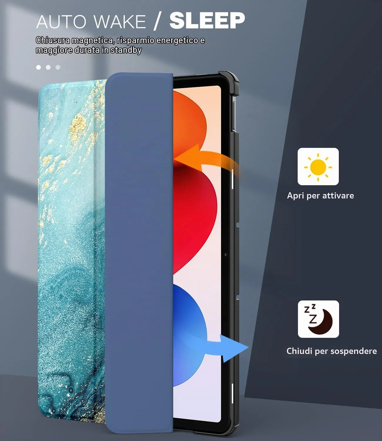 TiMOVO Cover per Xiaomi Redmi Pad 2 Pro / POCO Pad M1 12,1" 2025, Doratura - immagine 5