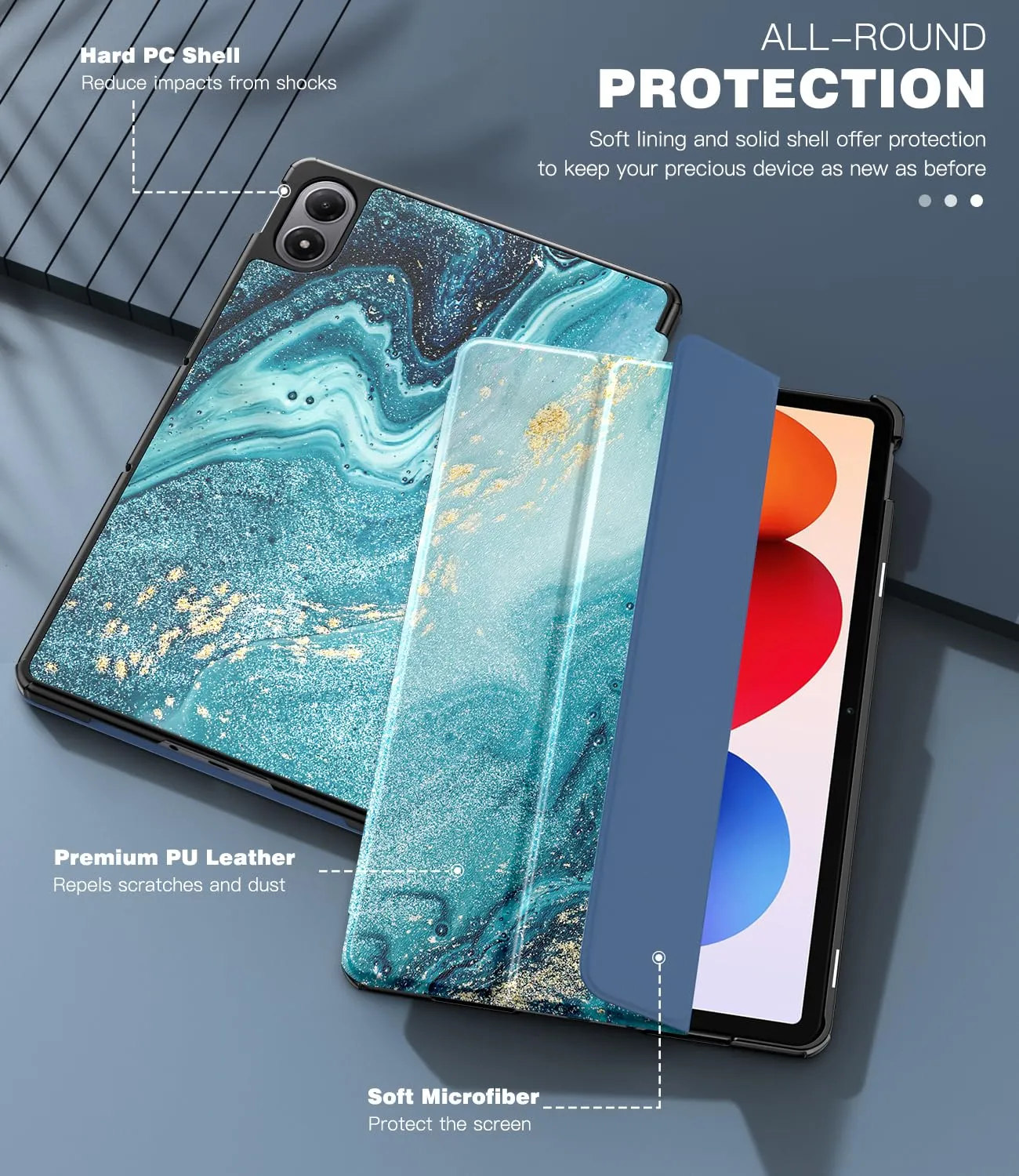 TiMOVO Cover per Xiaomi Redmi Pad 2 Pro / POCO Pad M1 12,1" 2025, Doratura - immagine 6