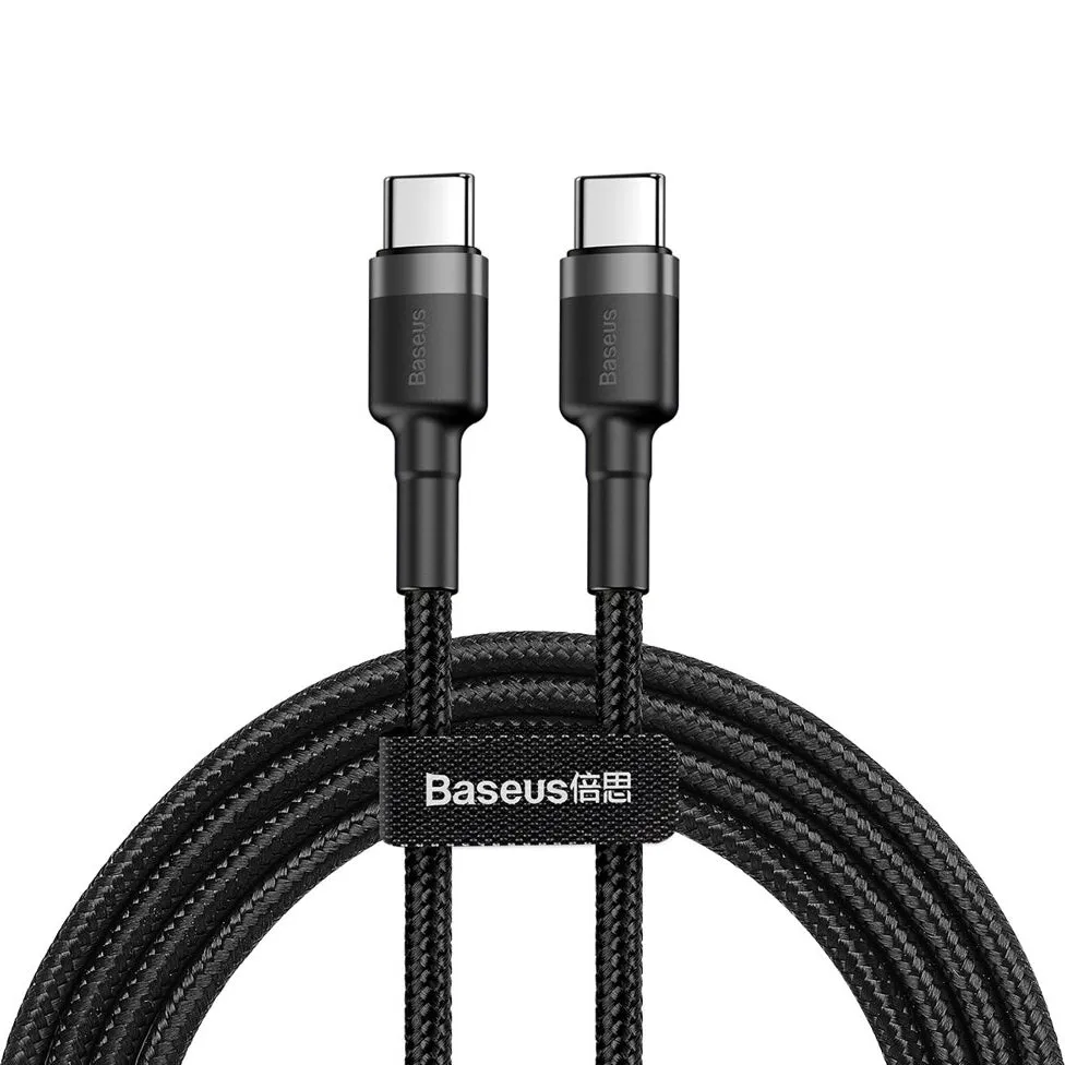 Cavo dati e ricarica USB-C - USB-C Baseus Cafule, 60W, 1m, nero CATKLF-GG1 CATKLF-GG1 - immagine 1