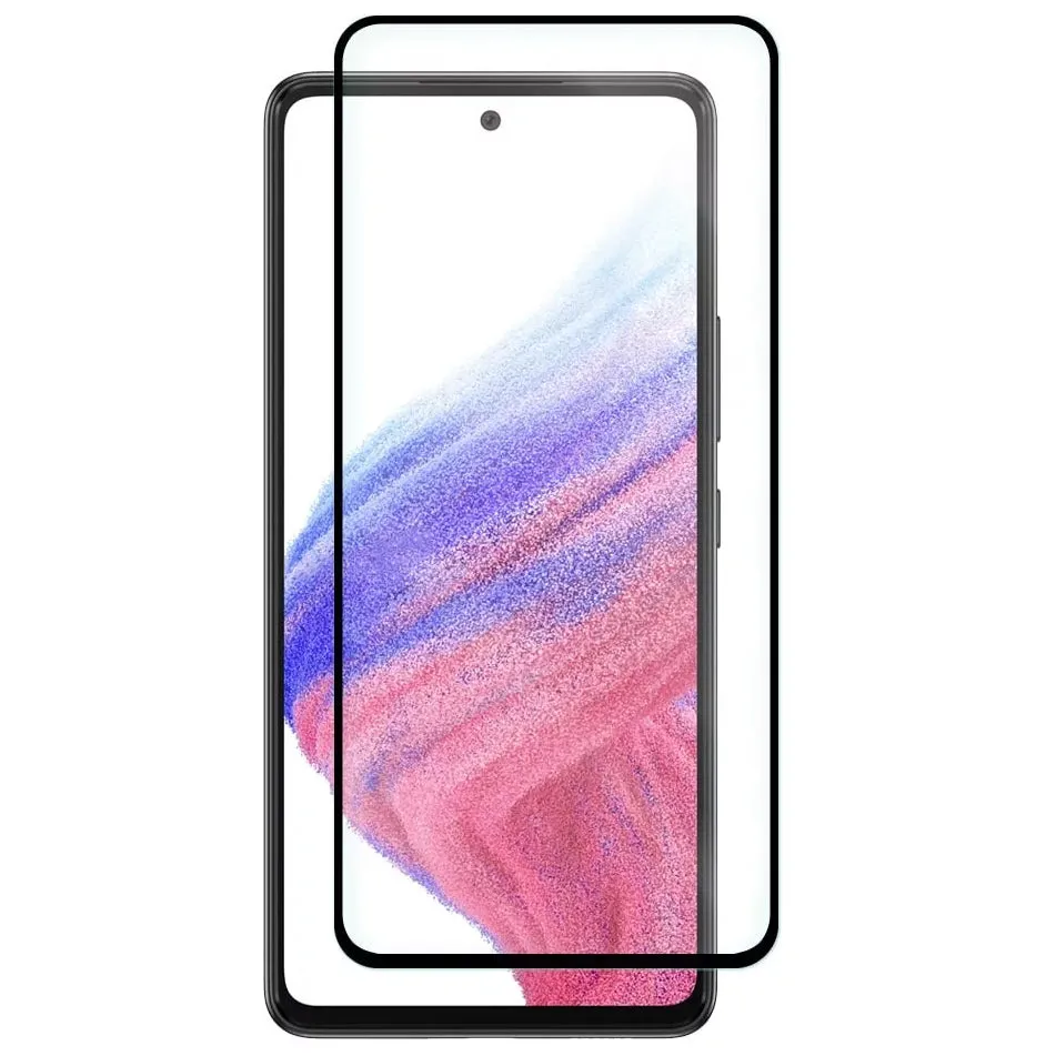 Pellicola Protettiva Schermo OEM per Samsung Galaxy A53 5G A536, Vetro Temperato, Full Glue, 6D, Nera - immagine 1