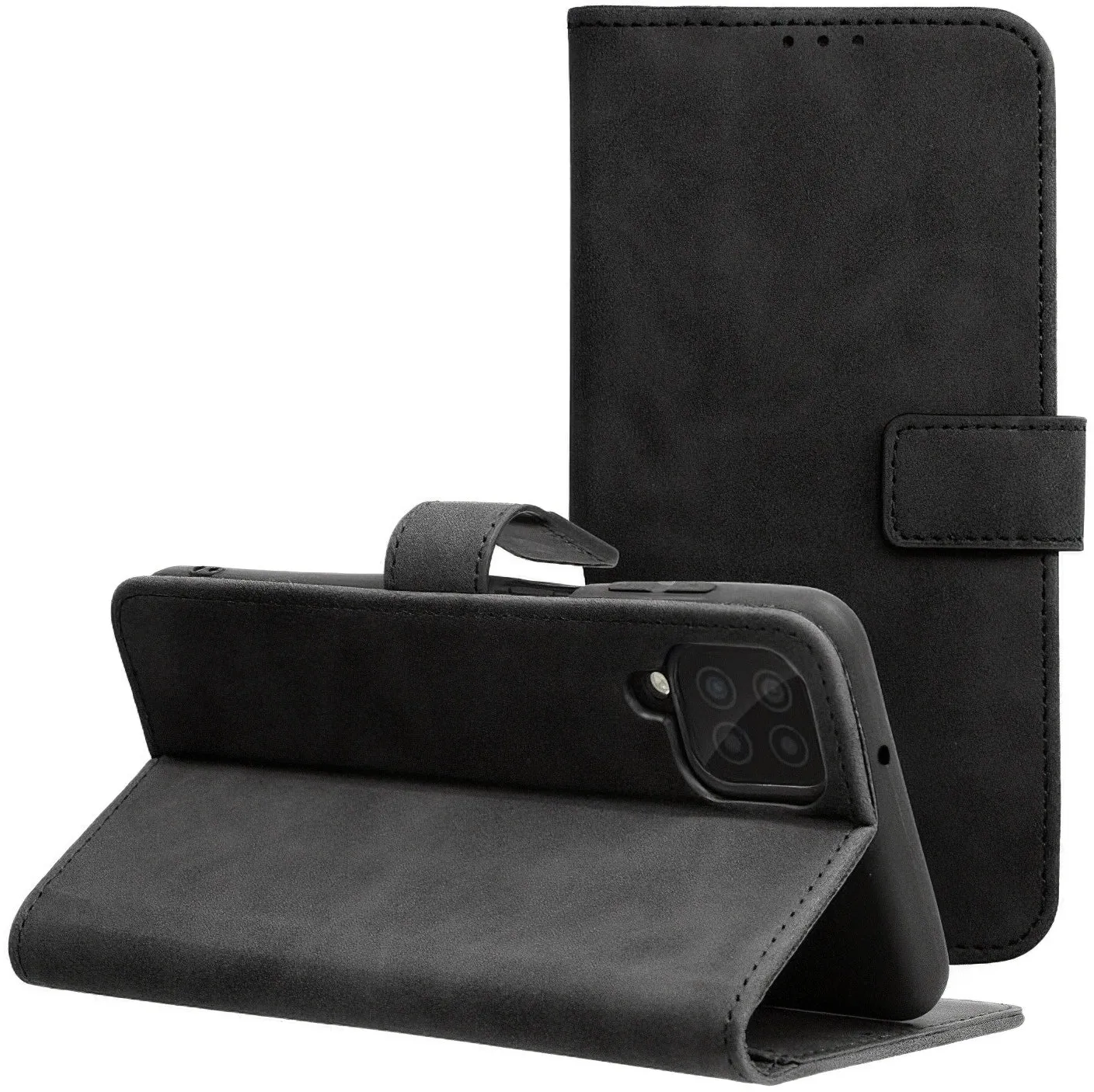 Custodia per Samsung Galaxy A12 Nacho A127 / M12 M127 / A12 A125, Forcell, Tender Book, Nero - immagine 1