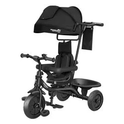 Triciclo Evolution 5 in 1 con parasole (93x52cm) VITAMINA G Nero 05567 - immagine 1