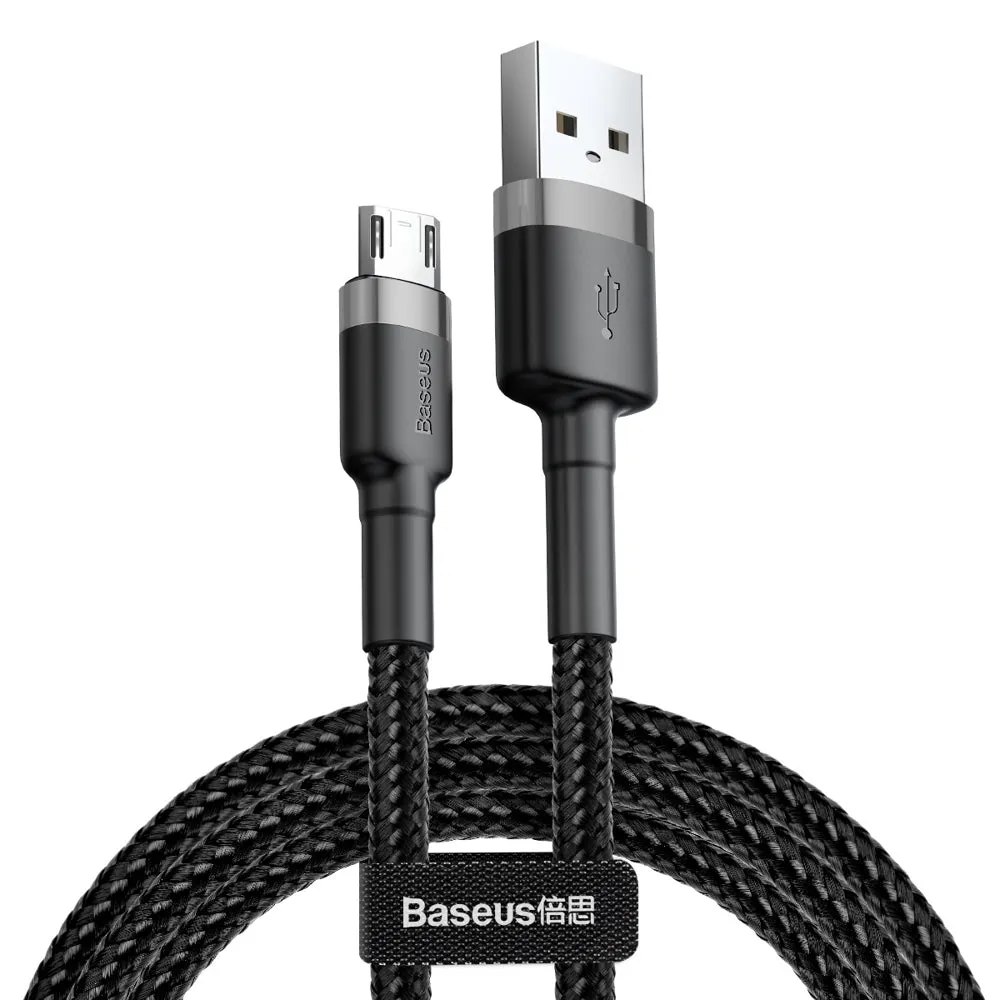 Cavo dati e ricarica USB-A - microUSB Baseus Cafule, 18W, 1m, grigio CAMKLF-BG1 - immagine 1