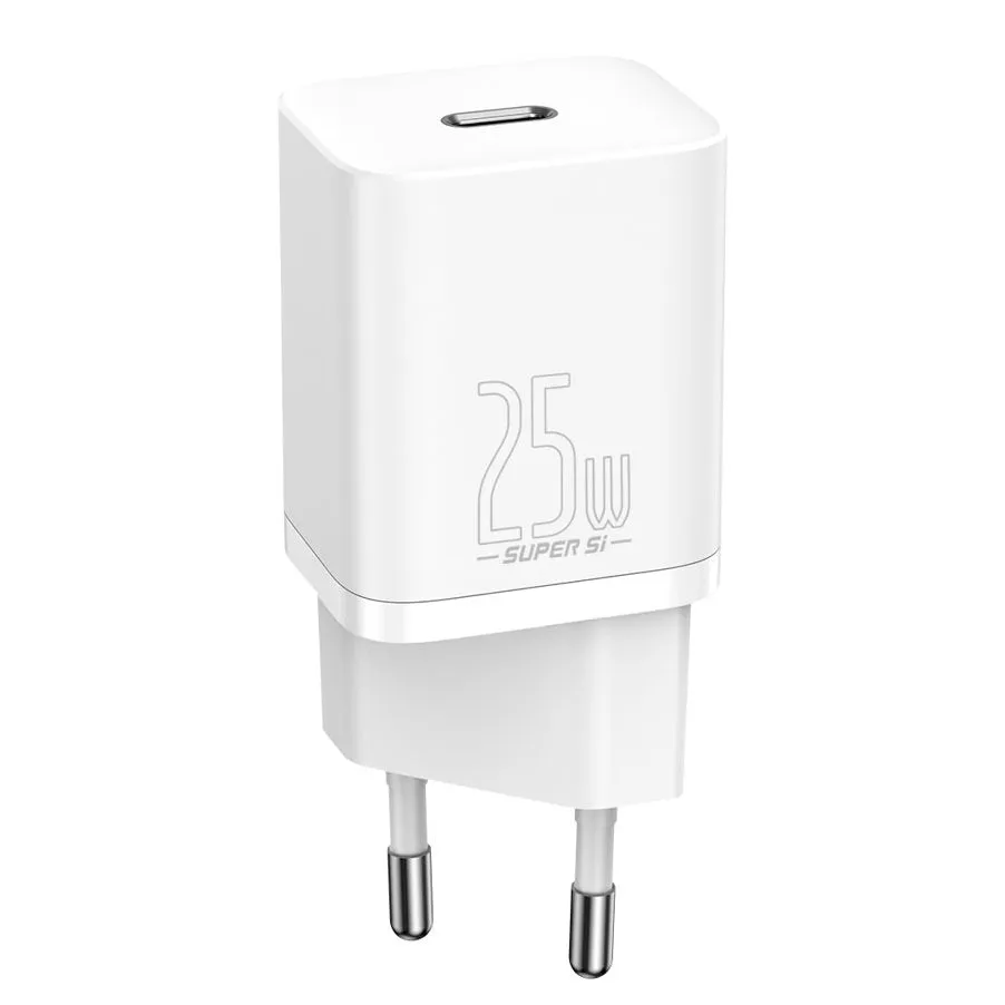 Caricabatterie di rete Baseus Super Si, 25W, 3A, 1 x USB-C, bianco CCSP020102 - immagine 1