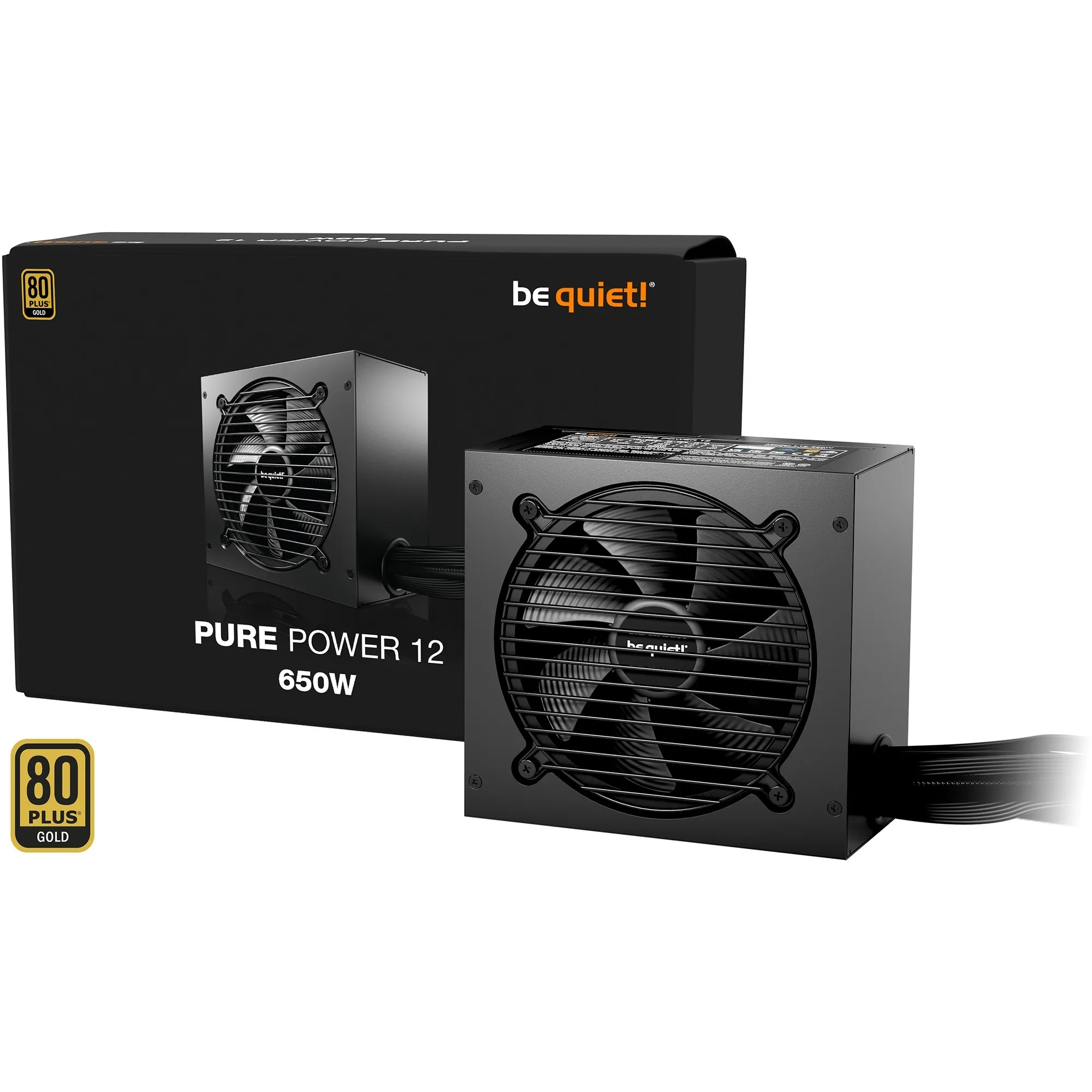 PURE POWER 12 650W alimentatore per computer 20+4 pin ATX ATX Nero, Alimentatore PC - immagine 1