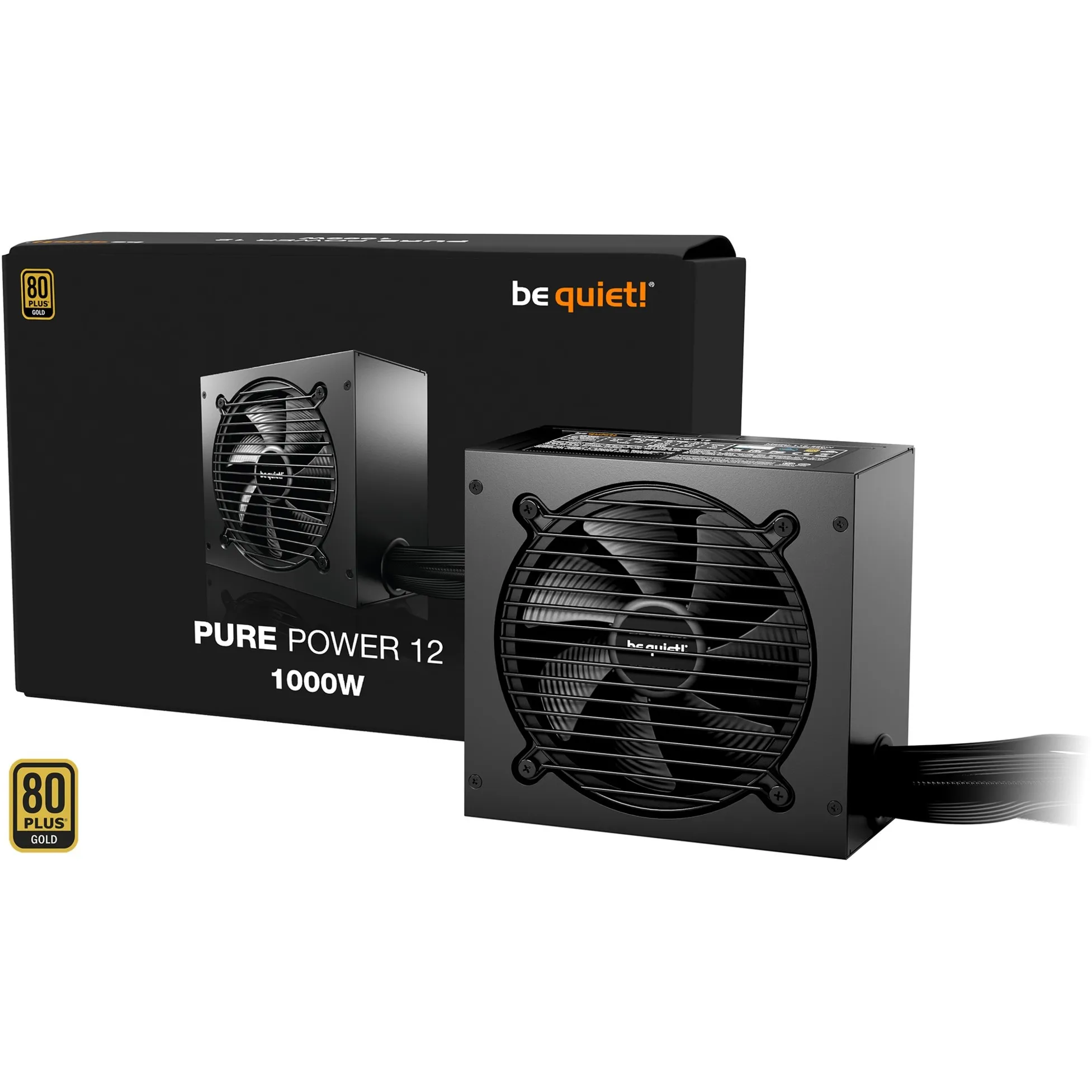 PURE POWER 12 1000W alimentatore per computer 20+4 pin ATX ATX Nero, Alimentatore PC - immagine 1