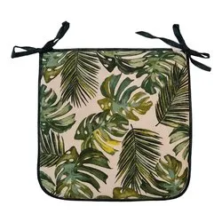 Cuscino seduta misto cotone Bahamas verde (40x40x3,5cm) Non sfoderabile - immagine 1