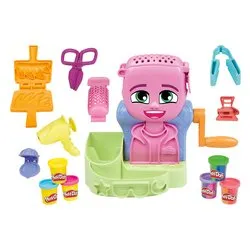 Pasta modellabile ( 6 vasetti 57gr e accessori ) Capelli Pazzerelli playset PLAY DOH F88075L0 - immagine 1