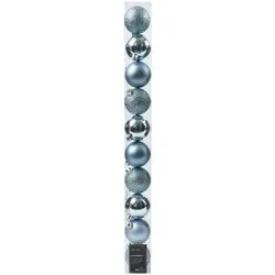 Set palline albero Natale (10pz-6cm) Plastica Blu ice 9022471 - immagine 1