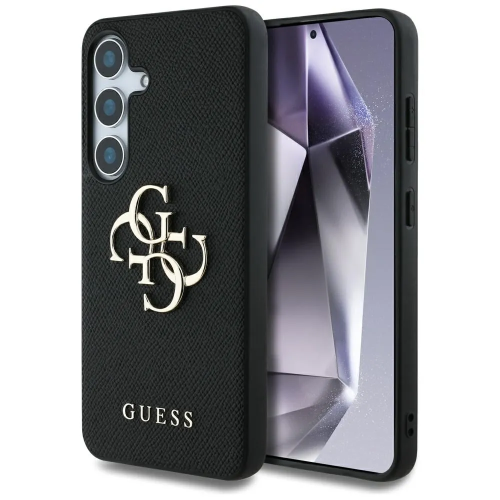 Custodia per Samsung Galaxy S25 S931, Guess, 4G Grained Big and Classic Logo, Nera - immagine 1