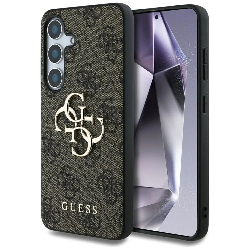 Custodia per Samsung Galaxy S25 S931, Guess, 4G Big Logo, Marrone - immagine 1