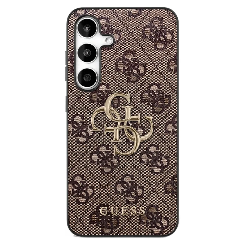 Custodia per Samsung Galaxy S25 FE, Guess, 4G Metal Logo, Marrone - immagine 1