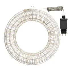 Corona 1 gioco di luce (35cm) (1pz) 1000 luci - MICROLED Bianco caldo IP44 75627 - immagine 1