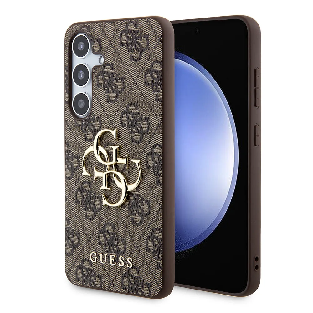 Custodia per Samsung Galaxy S24+ S926, Guess, 4G Big Logo, Marrone - immagine 1