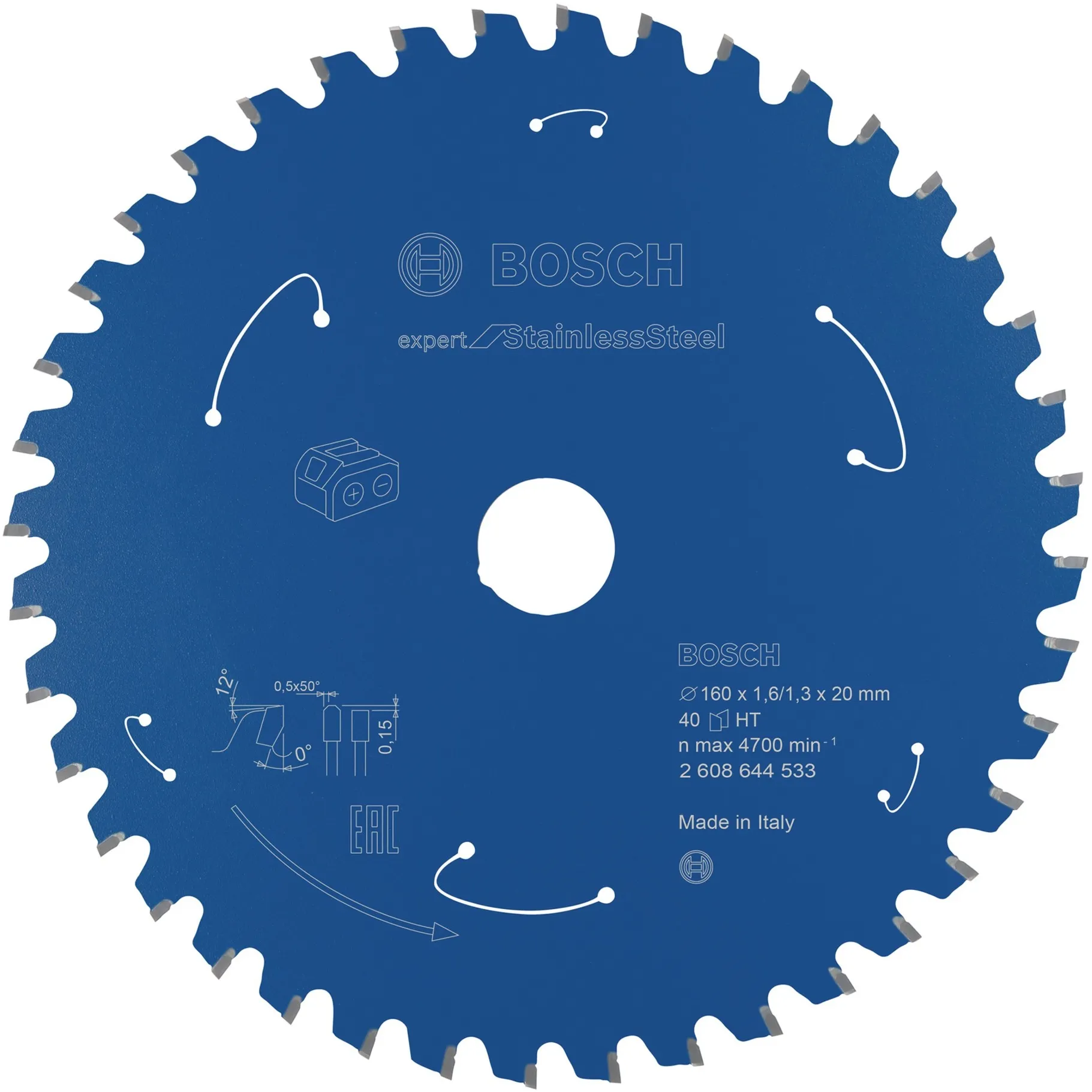 2 608 644 533 lama circolare 16 cm 1 pz, Lama per sega - immagine 1