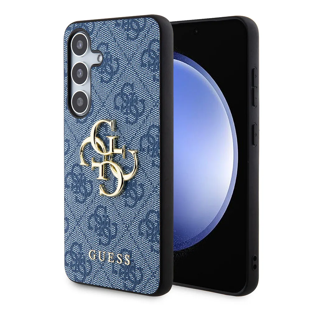 Custodia per Samsung Galaxy S24+ S926, Guess, 4G Big Logo, Blu - immagine 1