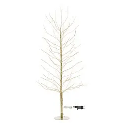Albero luminoso Champagne 1 gioco di luce (H120 D60 cm) TIGLIO 330 luci - MICROLED Bianco caldo IP44 77829 - immagine 1