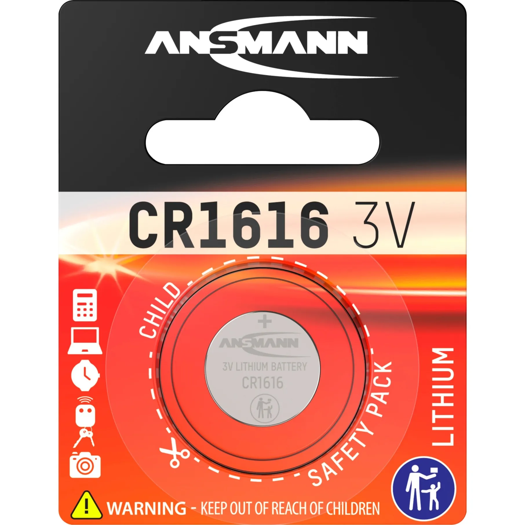 Lithium CR 1616, 3 V Battery Batteria monouso Ioni di Litio - immagine 1