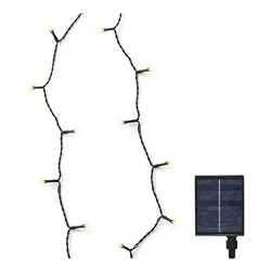 Filo Nero 240 luci - MICROLED Bianco freddo (18 + 3 mt) 8 Giochi di luce LUMINEO (Ricaricabile) 496264 - immagine 1