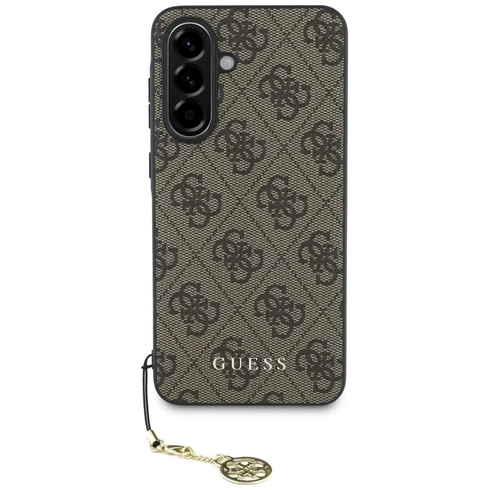 Custodia per Samsung Galaxy A56 A566, Guess, 4G Charm, Marrone - immagine 1