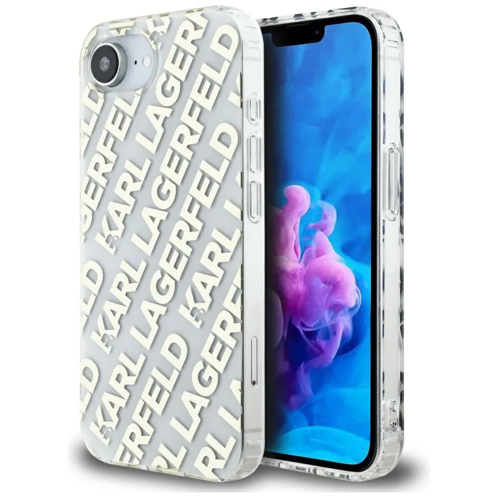 Custodia per Apple iPhone 17e / 16e, Karl Lagerfeld, IML Luxury Gold Fullover Logo, Dorata - immagine 1