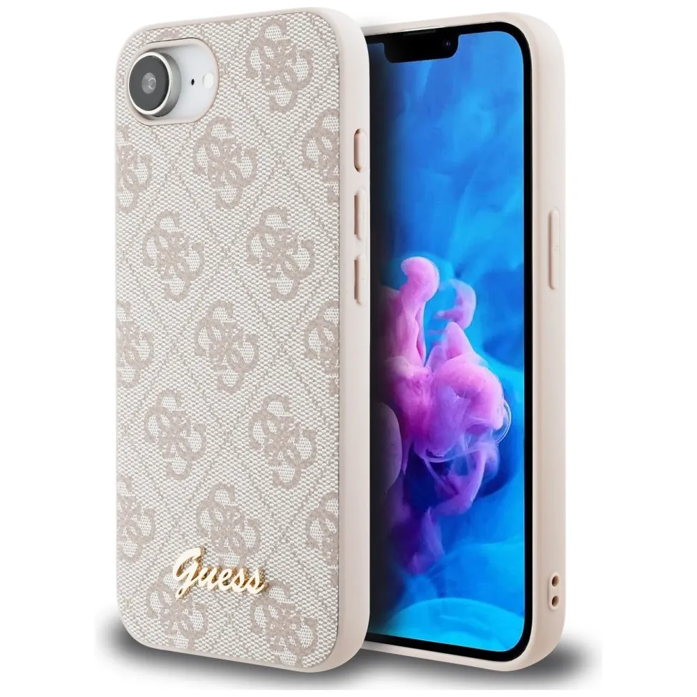 Custodia per Apple iPhone 17e / 16e, Guess, 4G Script Logo, Rosa - immagine 1