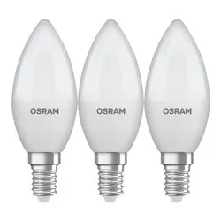 Set lampadine led candela (3 pz - E14 - 470 lumen - 4,9 W - Bianco neutro) LED BASE CLASSIC B - immagine 1