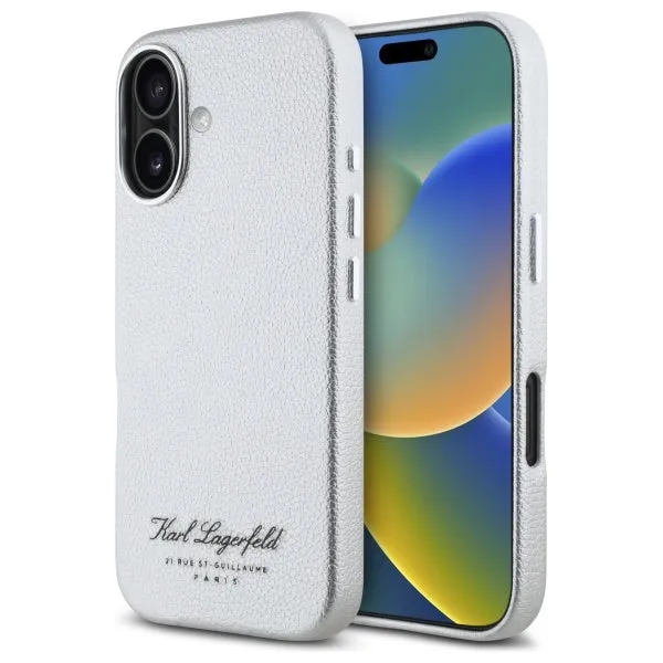 Custodia per Apple iPhone 16, Karl Lagerfeld, RSG, Grigio - immagine 1