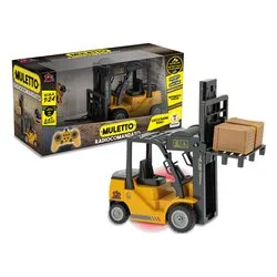 Radiocomando Muletto con luci e suoni reali scala 1:24 T CONTROL Giallo e Nero 68488 - immagine 1