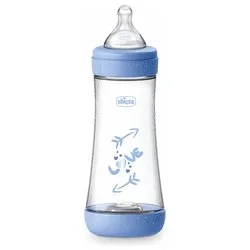 Biberon polipropilene (300ml) flusso veloce (4-9m) PERFECT 5 Azzurro 00020235210000 - immagine 1