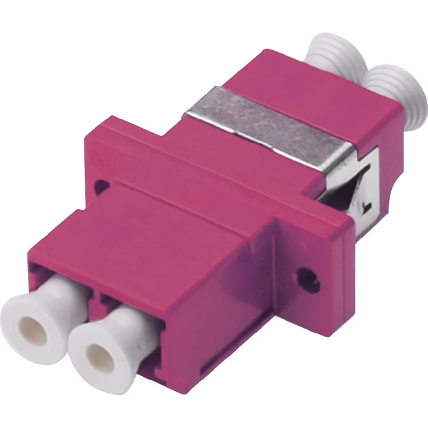 Accoppiatore fibra ottica, duplex, LC > presa LC, multimodo OM4, Frizione - immagine 1