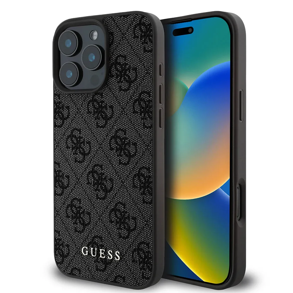 Custodia per Apple iPhone 16 Pro, Guess, 4G Classic, Nera - immagine 1