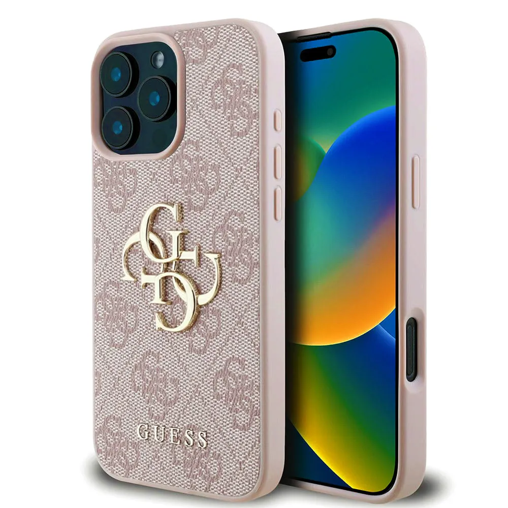 Custodia per Apple iPhone 16 Pro, Guess, 4G Big Logo, Rosa - immagine 1