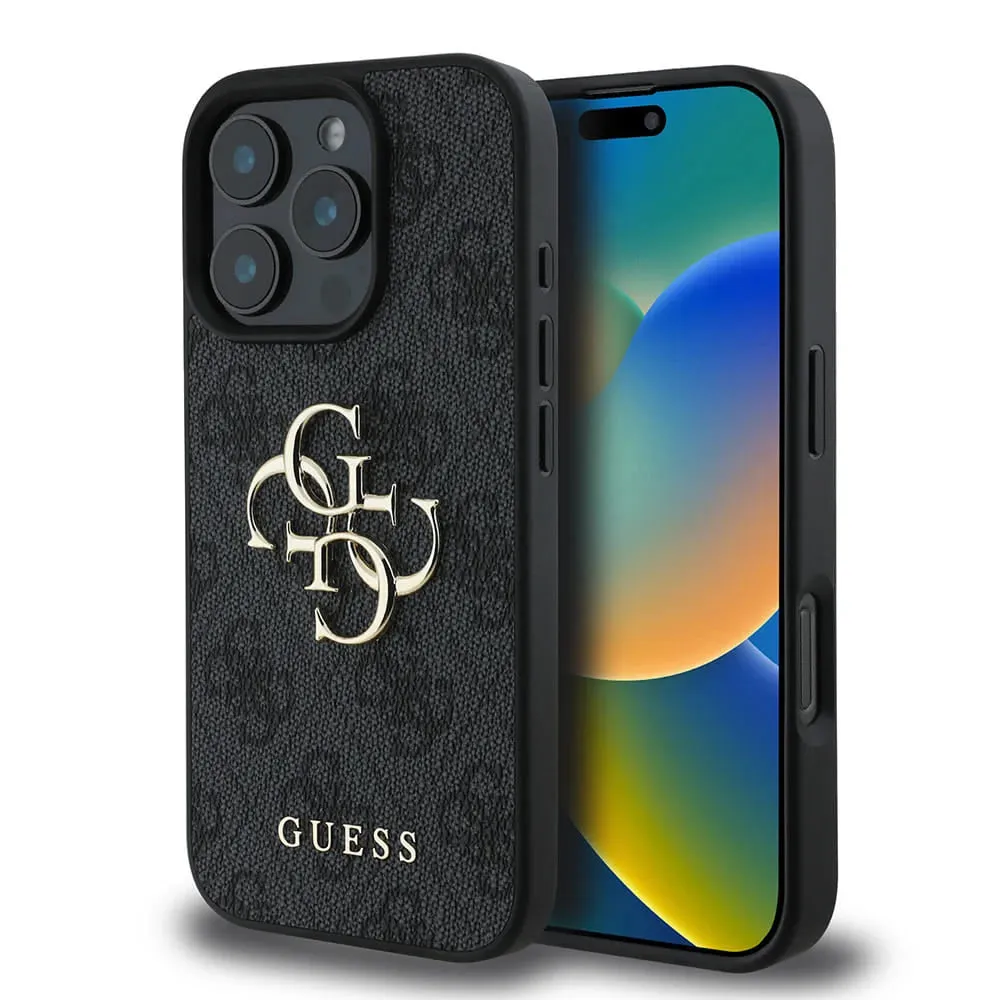 Custodia per Apple iPhone 16 Pro, Guess, 4G Big Logo, Nera - immagine 1