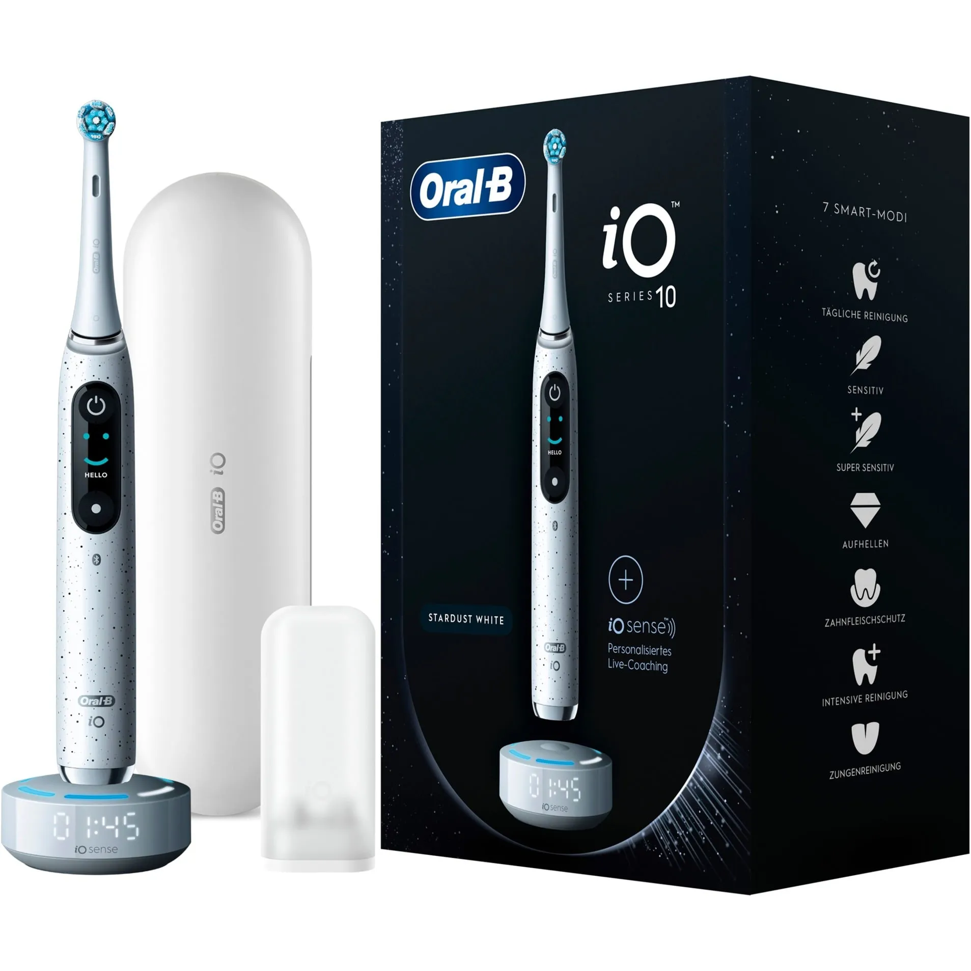 iO Series 10 Adulto Spazzolino rotante-oscillante Bianco, Spazzolino da denti elettrico - immagine 1
