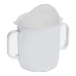 Bicchiere bimbo con coperchio 2 manici (250ml) Bianco 262 - immagine 1