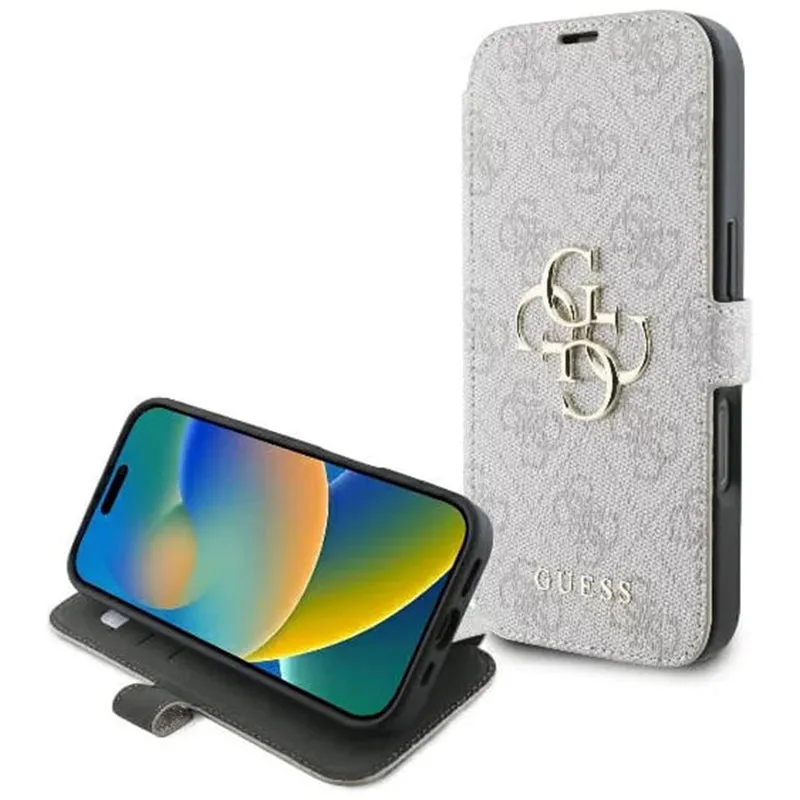 Custodia per Apple iPhone 16 Plus, Guess, 4G Book, Rosa - immagine 1