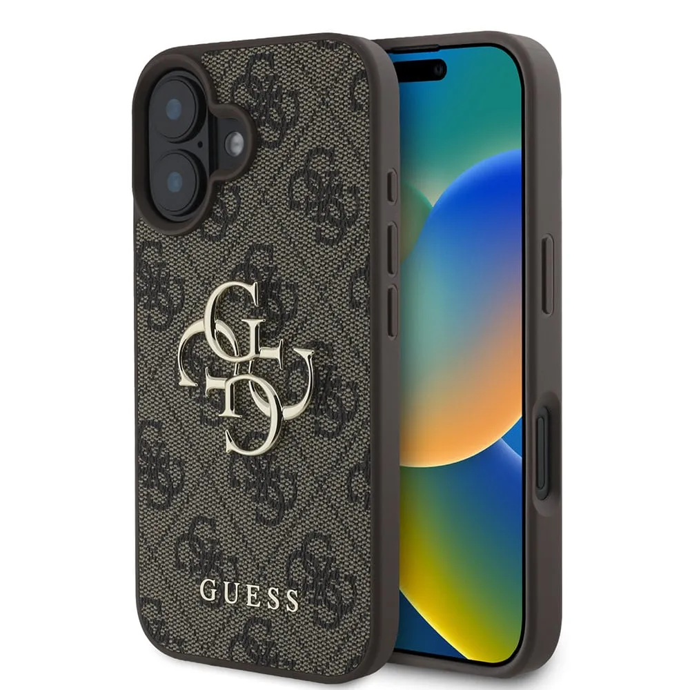Custodia per Apple iPhone 16 Plus, Guess, 4G Big Logo, Marrone - immagine 1
