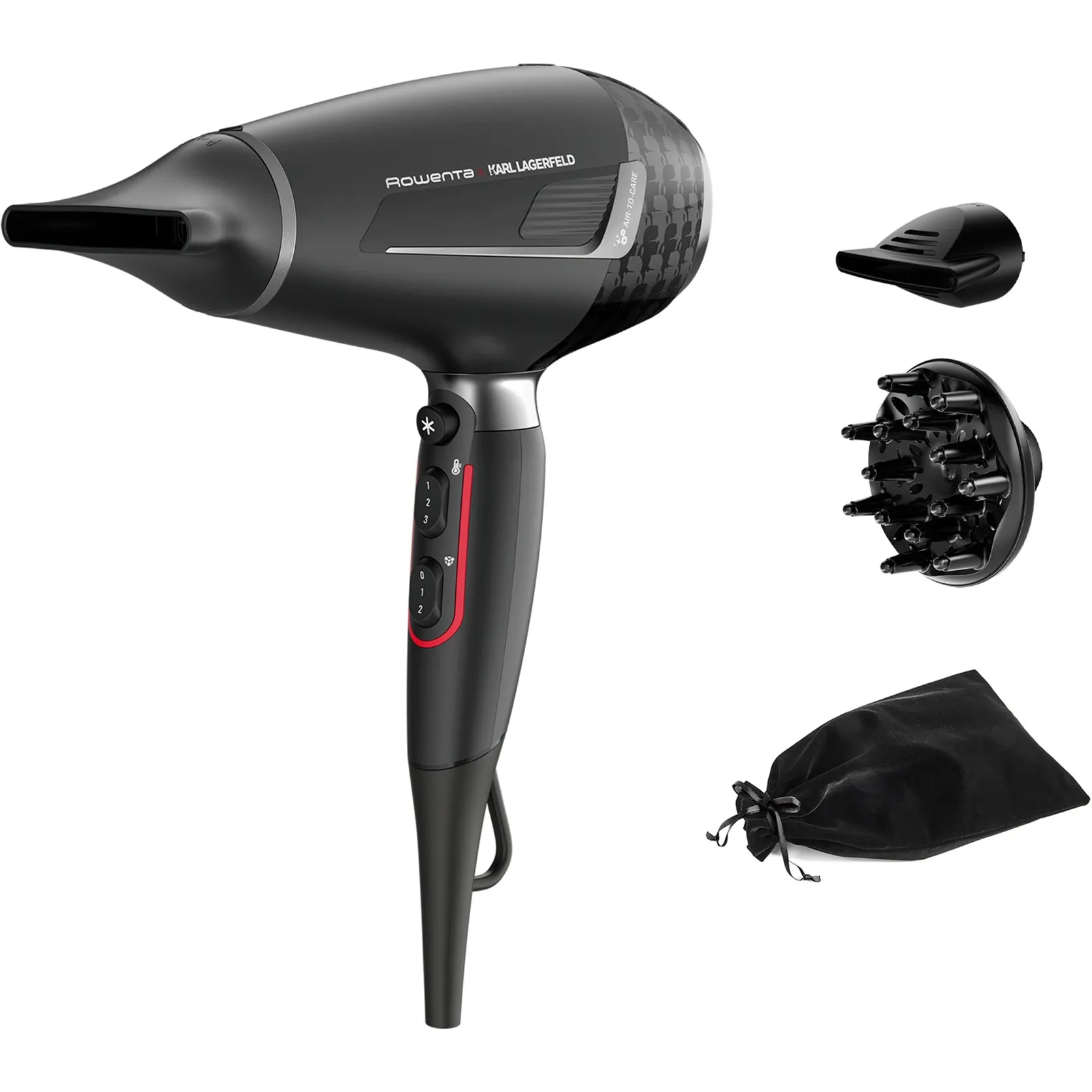 K/Pro Stylist CV888L asciuga capelli 2200 W Nero, Cromo, Asciugacapelli - immagine 1