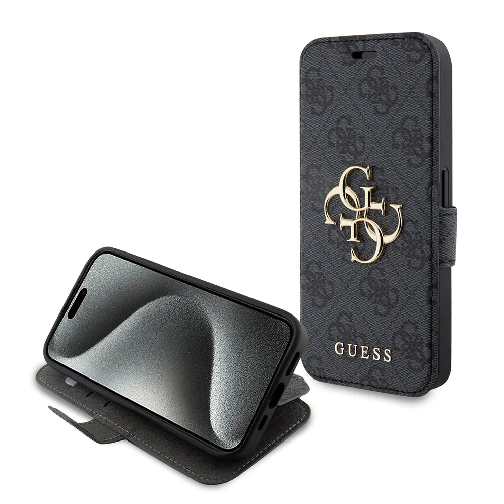 Custodia per Apple iPhone 15 Pro, Guess, 4G Book, Grigio - immagine 1