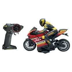 Radiocomando Moto Stradale 2,4 GHz scala 1:10 RADIOCOM Rosso e Nero 40903 - immagine 1