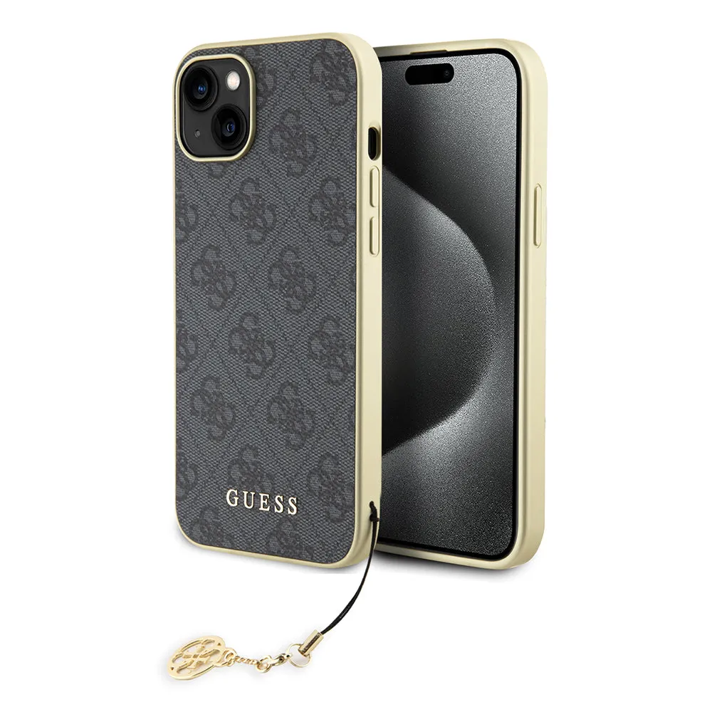 Custodia per Apple iPhone 15 Plus, Guess, 4G Charm, Grigio - immagine 1