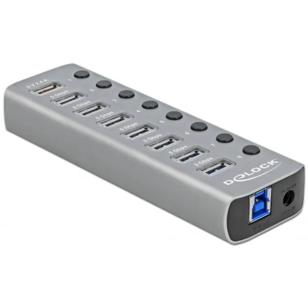 63264 hub di interfaccia USB 3.2 Gen 1 (3.1 Gen 1) Type-B Grigio, Hub USB - immagine 1