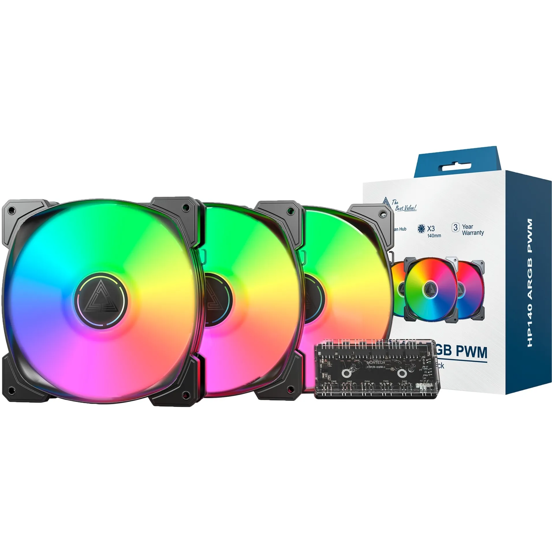 HP140 ARGB PWM 140x140x25, Ventola - immagine 1