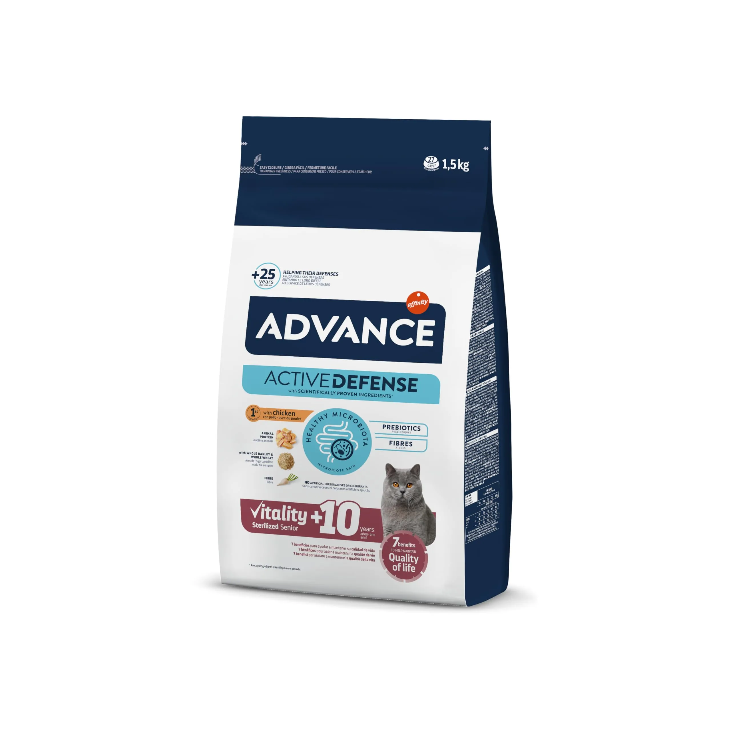 Advance – Cibo secco per gatti, sterilizzato, senior, da 10 anni, 1.5 kg - immagine 1