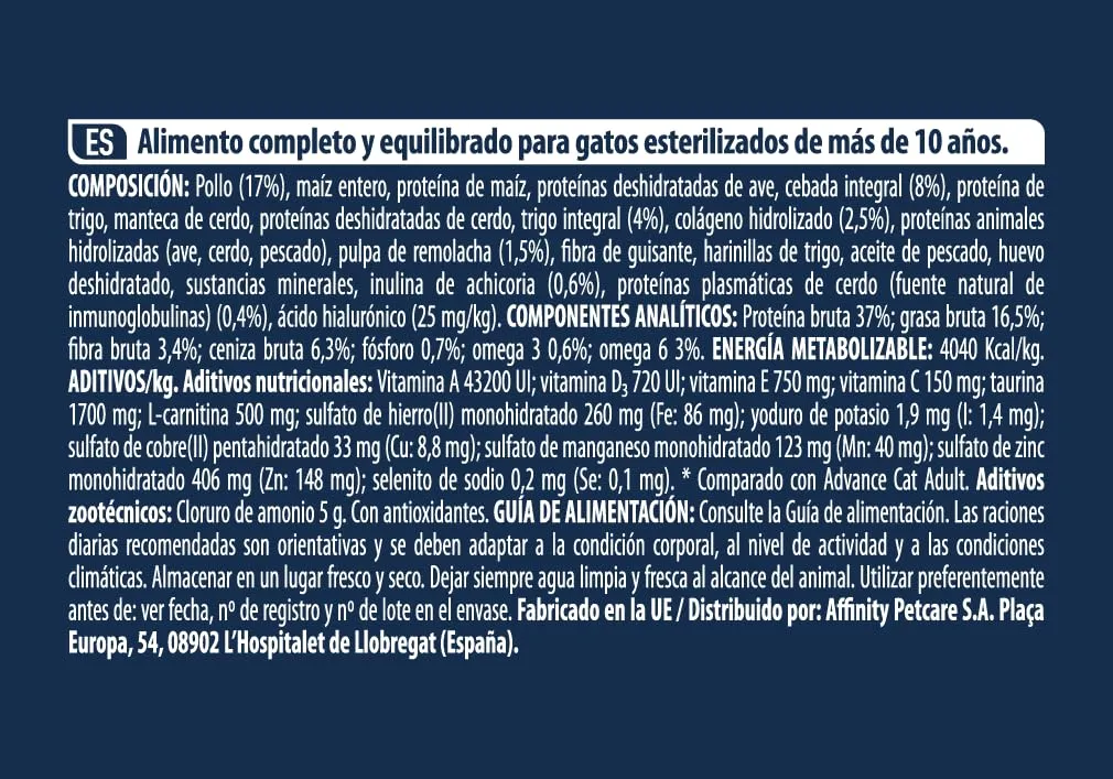 Advance – Cibo secco per gatti, sterilizzato, senior, da 10 anni, 1.5 kg - immagine 6